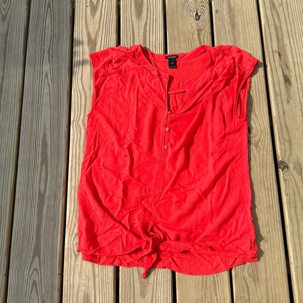 🍍ANN TAYLOR TIE FRONT TOP🍍sz large
